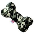 Mirage Pet Products Gray Camo Skulls Canvas Bone Dog Toy 6 in. 1340-CTYBN6